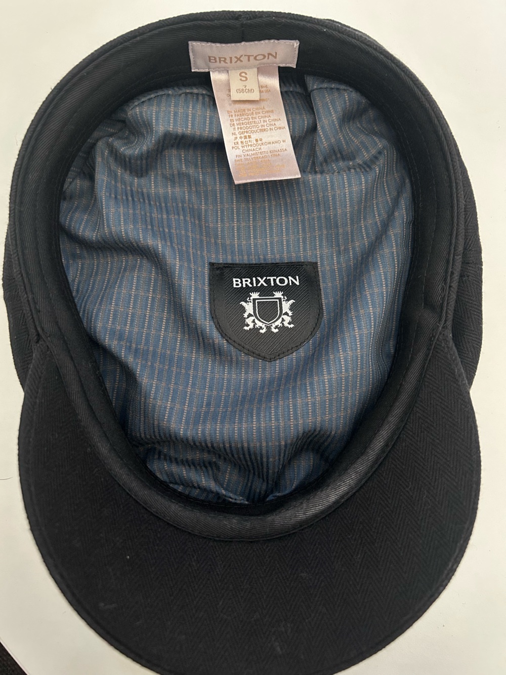 Brixton Black Fisherman Cap with Braided Trim - Picture 5 of 5
